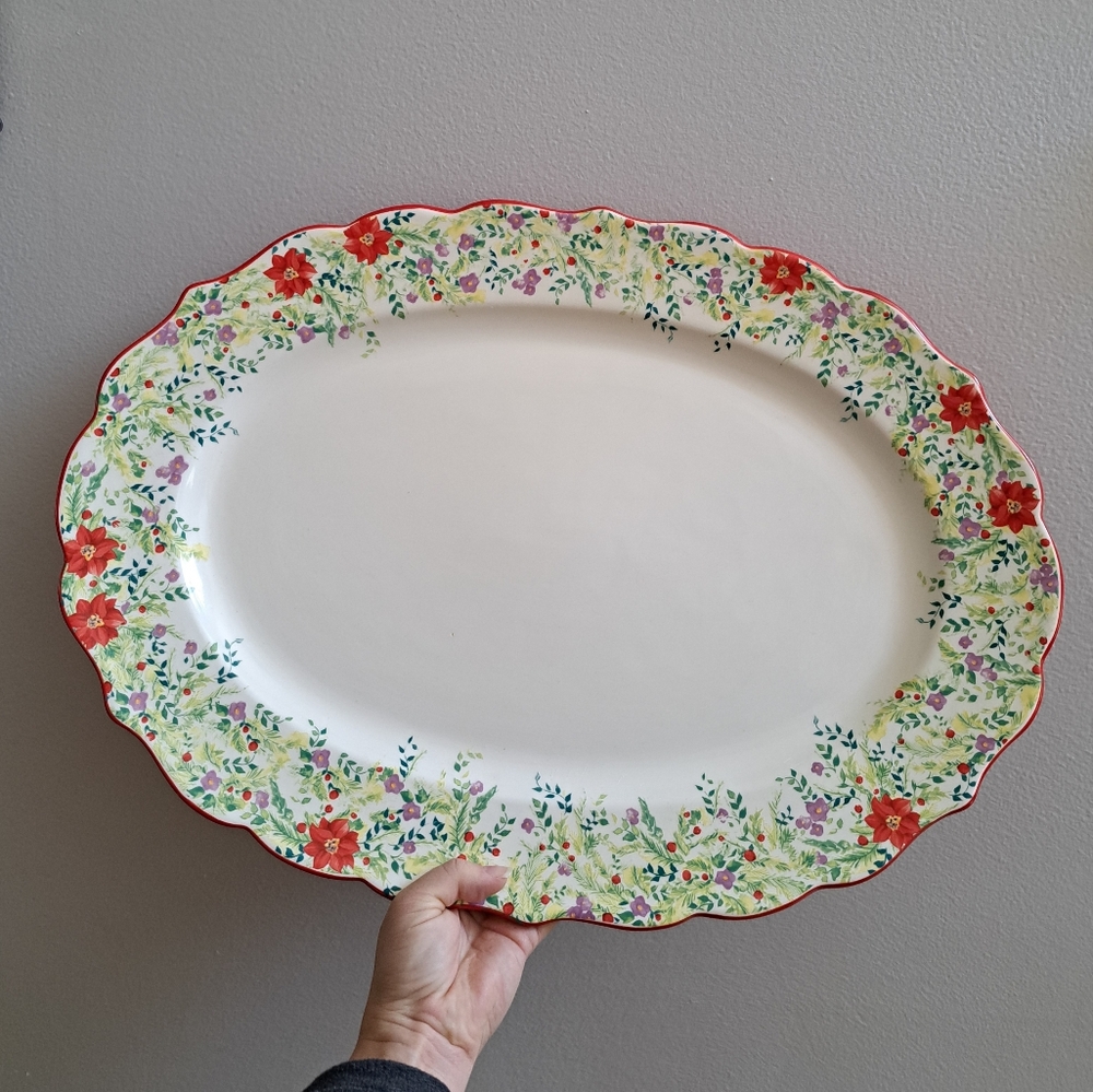 Hard to find pioneer woman holiday cheer large oval platter